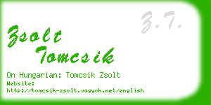 zsolt tomcsik business card